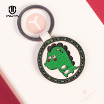 Three-dimensional small dinosaur car keychain material bag pendant leather accessories semi-finished DIY handmade leather goods