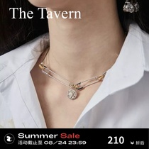 TheTavern designer Neant niche design Water drop zircon earrings necklace Pearl Daisy necklace