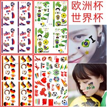 Football European Cup Sticker Tattoo Sticker Fans Bar World Cup Theme Face Sticker Sticker