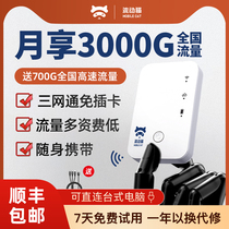 Portable WIFI plug-free card 4G Router Mobile network wireless Internet access card Portable hotspot Laptop network card Portable Cato monitoring home broadband Internet access treasure Unlimited traffic artifact