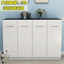 Shoe cabinet 1 2 meters high baking Paint Hall cabinet storage large capacity six layers long 0 6-1 6 meters shoe rack shoe cabinet raised