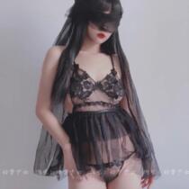 Fairy dream Transparent mesh seduction bride wedding dress sex underwear Ultra-thin tutu