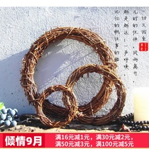 Christmas rattan ring rattan ring American country natural naked Ring Festival wedding wreath decoration naked ring dry wreath