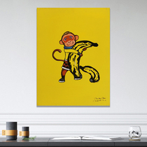 Exclusive sales Chen Jianzhou Beautiful Monkey King and Big Banana NO 3 on canvas painting 75*100cm original