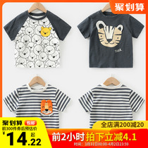 Boy short sleeve T-shirt Summer clothing Summer Costume Children Baby Baby Half Sleeve 1 Year Old 3 Blouse Tide Thin U12809