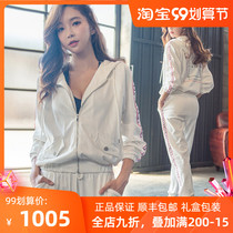 FZOG fezog 2021 autumn White fitness sports suit women casual quick-drying yoga suit running suit