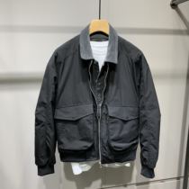 2021 autumn and winter New men solid color casual Japanese trend black down jacket fake two pieces of tooling handsome coat