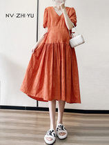 Pregnancy woman dress with summer dress dress 2022 new loose V collar pregnant woman dress with a pregnant woman dress outside of pregnancy