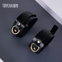 Sweet night flagship store SM handcuffs training master slave sex supplies Leather bondage sex toys Alternative torture bondage