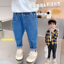 Boys pants 2021 autumn new boy baby trousers children handsome casual pants children Spring and Autumn jeans