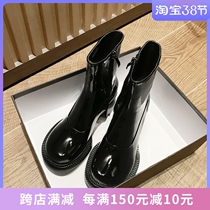 Special price clear cabin doll boot Mary Jane Head Short boot female coarse heel high heel fashion Slim Skinny Boots Retro Loretta Shoes