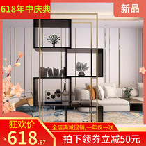 Postmodern bookshelf shelf Simple living room Stainless steel bookshelf Floor-to-ceiling metal light luxury office bookcase display rack
