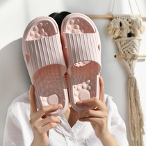 Couple massage slippers 2021 new female hotel bathroom non-slip deodorant wear-resistant male cool slippers high-grade household