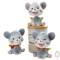 Nordic creative personality mascot Zodiac mouse living room ornaments home cute wine cabinet Net red room decorations