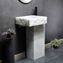 Balcony wash basin One-piece wash basin Outdoor household art floor-to-ceiling bathroom Courtyard stone column basin