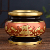 Taiwan pure copper for Buddha incense burner household offering incense burner for cup water Cup led long Ming lamp Buddha vase