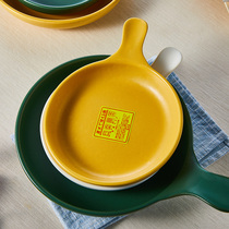 Ceramic king]Japan imported Wan Gu Yaki heat-resistant ceramic pan single handle pot table pot direct fire baking tray