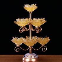 Yuantong Buddha with seven stars butter lampstand lotus candlestick for Buddha seven pin nine pins of butter lamp holder Buddha front offering lamp base