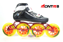 French Montema professional speed skating shoes 4 * 110 Men and women speed wheels sliding shoes MPC Orange Magic Speed Pulley