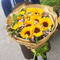 Sunflower Fuxin City Haizhou Fine River District Zhangwu County Co-City Physical Fresh Flower Shop Express Fathers Festival Send Flowers To The Door