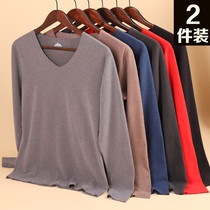 De velvet incognito warm top mens velvet thickened youth close-fitting single-piece autumn coat base underwear Long-sleeved t-shirt winter