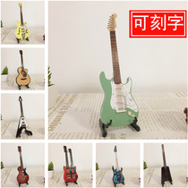  Can be lettered handmade wooden electric bass electric guitar model musical instrument model decoration to send boyfriend and girlfriend birthday gifts