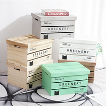 New supermarket display solid wood storage box Fruit wooden box with lid wooden box Sundries storage basket Decorative wooden box