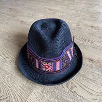 Cloud decoration totem embroidery jazz hat new national style breathable visor hat embroidered casual wild topper