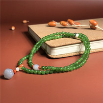 (Support customization) Xi Shi Xinjiang Hetian Jade Jasper String 108 multi-Circle Bracelet female exquisite hanging chain