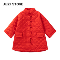 JUZI STORE Boy Clothing New Year Cotton Suit China Wind Tang Quilted Traditional Clothes Long jacket Girl 1041102