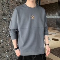 Long sleeve T-shirt mens 2021 New Korean fashion trend spring and autumn loose casual sweater mens autumn clothing bottoming coat