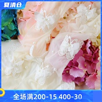 2021 summer handmade Japanese sweet three-dimensional butterfly beaded pantyhose hot diamond white flesh color stockings bride