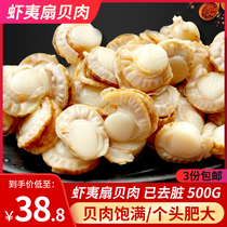 Fresh Scallop Meat Alive Frozen Shrimp Fresh Tender Raybeu Non Ready-to-use Seafood Aquatic Garlic Hibiscus Fan Bay 3 Copies