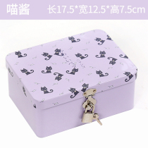 Princess storage box sorting password box storage box storage with lock box put things Money Box strong iron box storage