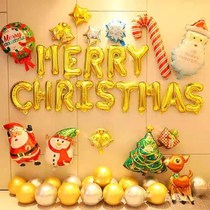 Christmas Alphabet Aluminum Film Balloon Set Table Floating for New Years Happy New Year Happy Christmas Eve Placement of Decorative Items