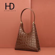  HEANEDUCK light luxury womens bag 2020 new armpit bag fashion crocodile texture leather messenger handbag