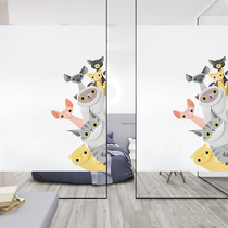 Anti-light frosted glass stickers block sunshine bathroom bathroom anti-peep sunshade kitchen toilet transparent opaque