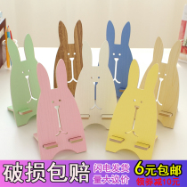 Korean creative fashion mobile phone holder Cute jailbreak rabbit mobile phone holder Wooden mobile phone holder Mobile phone holder