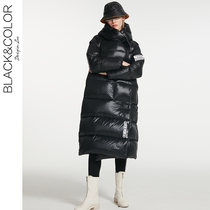 Down jacket womens 2020 new black medium-long thickened fashion Korean version loose long over the knee ankle white duck down