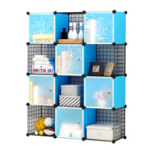 Environmental protection resin plastic creative iron net storage cabinet variable disposable storage wardrobe Magic Film Bookshelf Miscellaneous rack