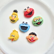 Sesame Series Cartoon Animation Characters Diy Cell Phone Shell Suit Ornament Material Resin Accessories Personality Patches