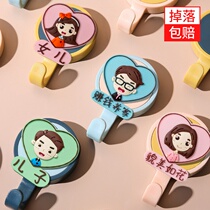 Cartoon adhesive hook strong viscose cute color color rotating hook hook door after non-perforated clothes hook toilet key