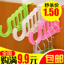 Cute and convenient door rear adhesive hook household nail-free door back Hook coat hook hanging bathroom door rear towel hanging