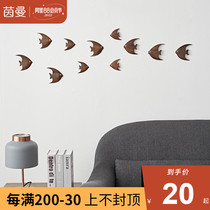 Solid Wood Creative Lounge Tea room wall hanging piece decorative wall shooting props home wall wall decoration