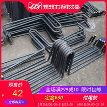 q235 person anti-lift hook Hook Embedded round steel hook Villa Stainless Steel ladder Several-shaped diameter 25 steel bar