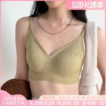 No steel ring underwear Womens thin section Summer large breasts for small lace full cups SIDE MILK COMFORT AND BREATHABLE ANGELS BREAST CUSHION