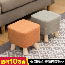 Small bench ins net red small stool Nordic low square stool Pier sofa personality stool Fabric shoe stool