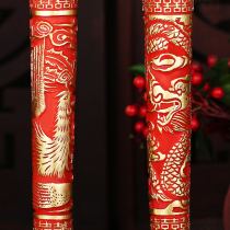 Hot stamping products wedding dragon and phoenix candle dragon and phoenix candle to Candle Candle to candle worship hall wax candle smoke double happiness marriage