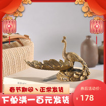 Fenghua pure copper jewelry rack Nordic creative ornaments porch key storage rack jewelry rack simple desktop display rack