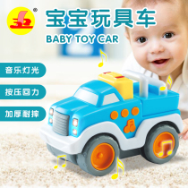 Music baby engineering car set back force childrens toy car boy combination toy car 0-1-2-3 years old